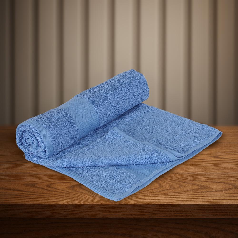 منشفة قطن - روماريسا - مقاس وسط - 70*140 - سماوي