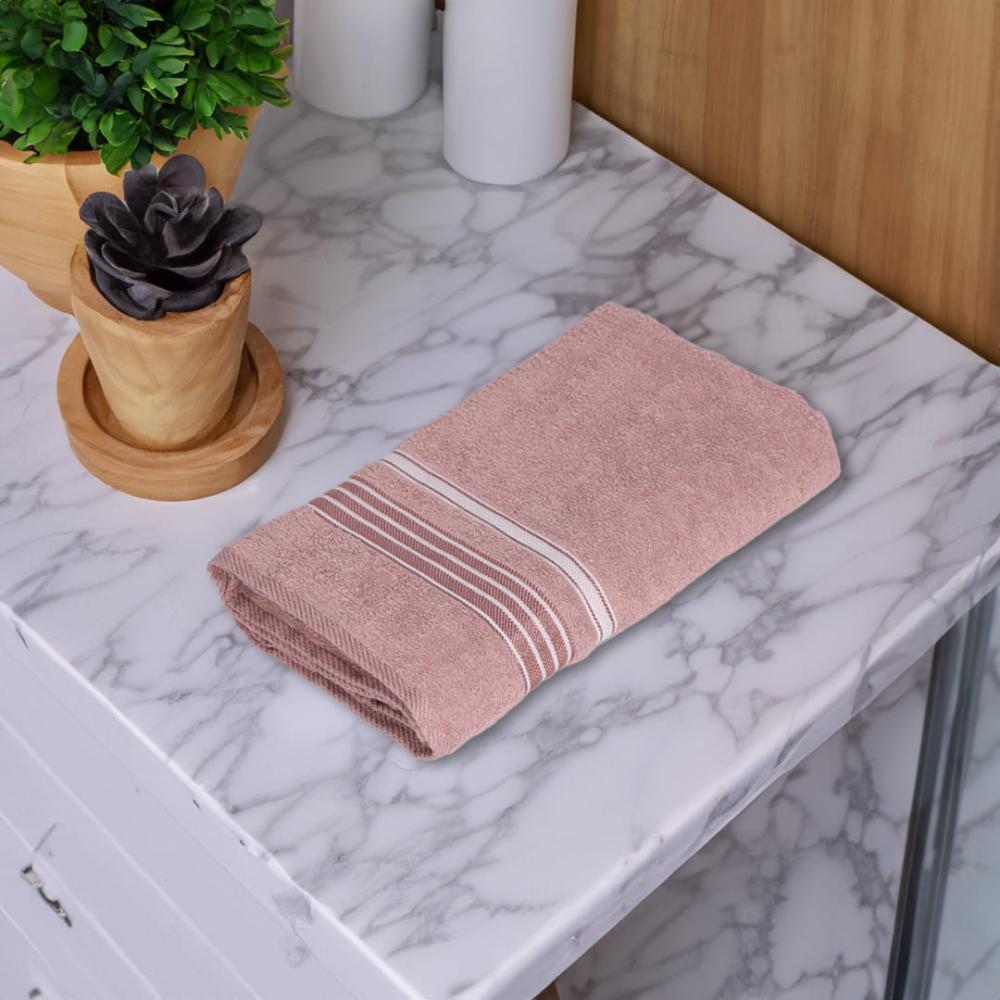 منشفة قطن روسالين مقاس كبير 90*150 - زهري غامق