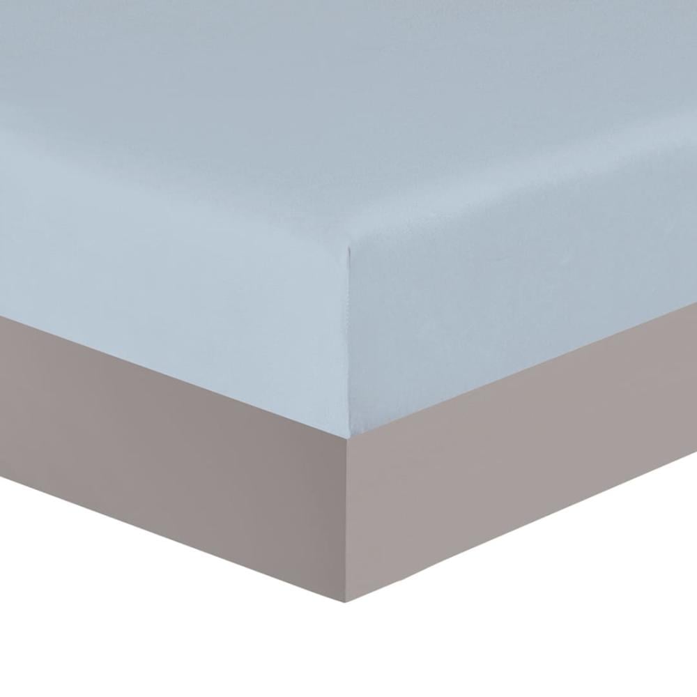 مفرش شتوي مزدوج مخمل فرو 6 قطع - سفانا - أبيض - سماوي