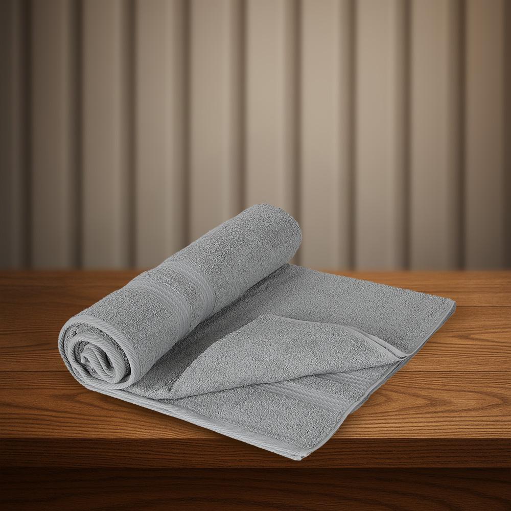 منشفة قطن - نيروفا - مقاس كبير - 100*180 -رمادي فاتح