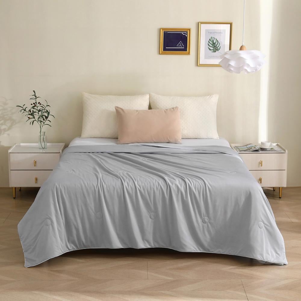 بطانية ايغلو الباردة مع تقنية تبريد مذهلة ودائمة - مقاس مفرد ونص  -  رمادي