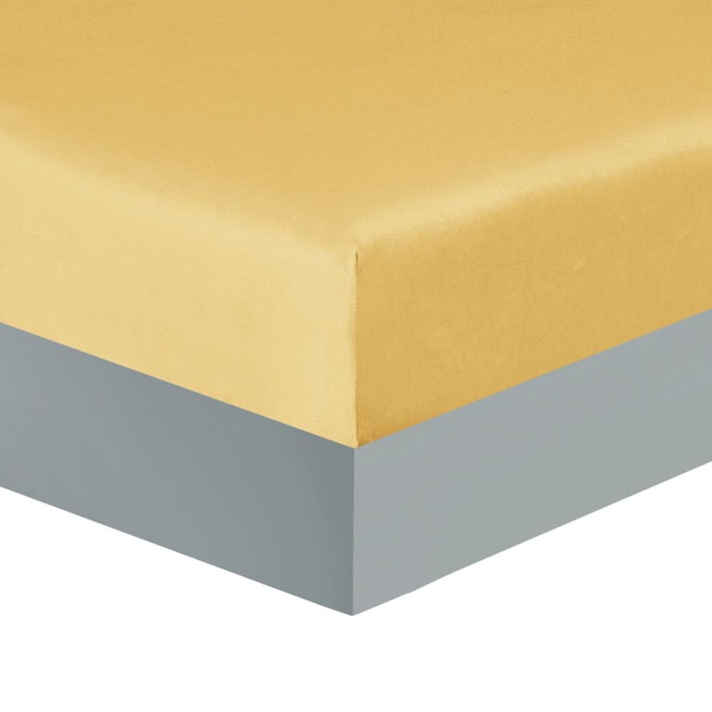 مفرش شتوي مخمل مفرد ونص 4 قطع - تالورا - كريمي - أصفر