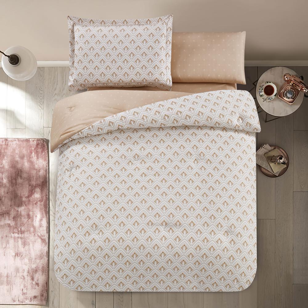 مفرش صيفي مفرد ونص 4 قطع - اديلين - سكري-بيج