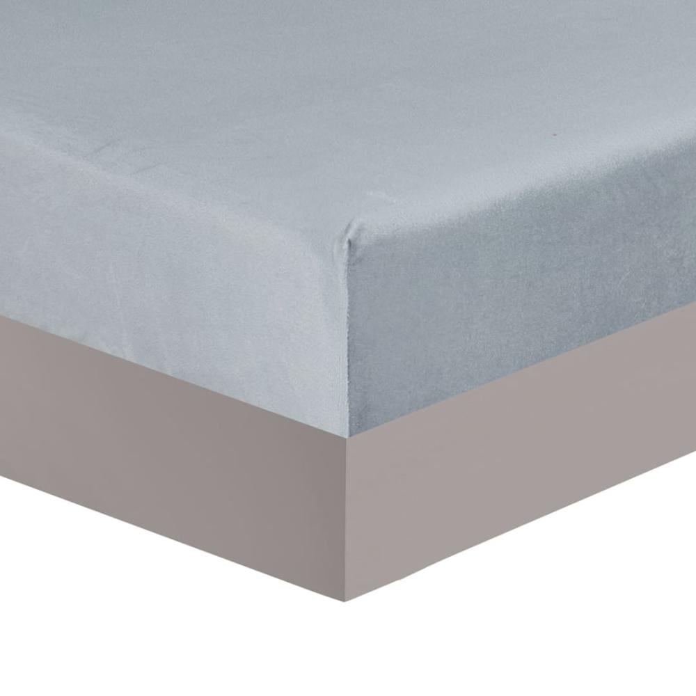 مفرش شتوي مزدوج مخمل فرو 6 قطع - نيكولينا - أبيض - رمادي فاتح