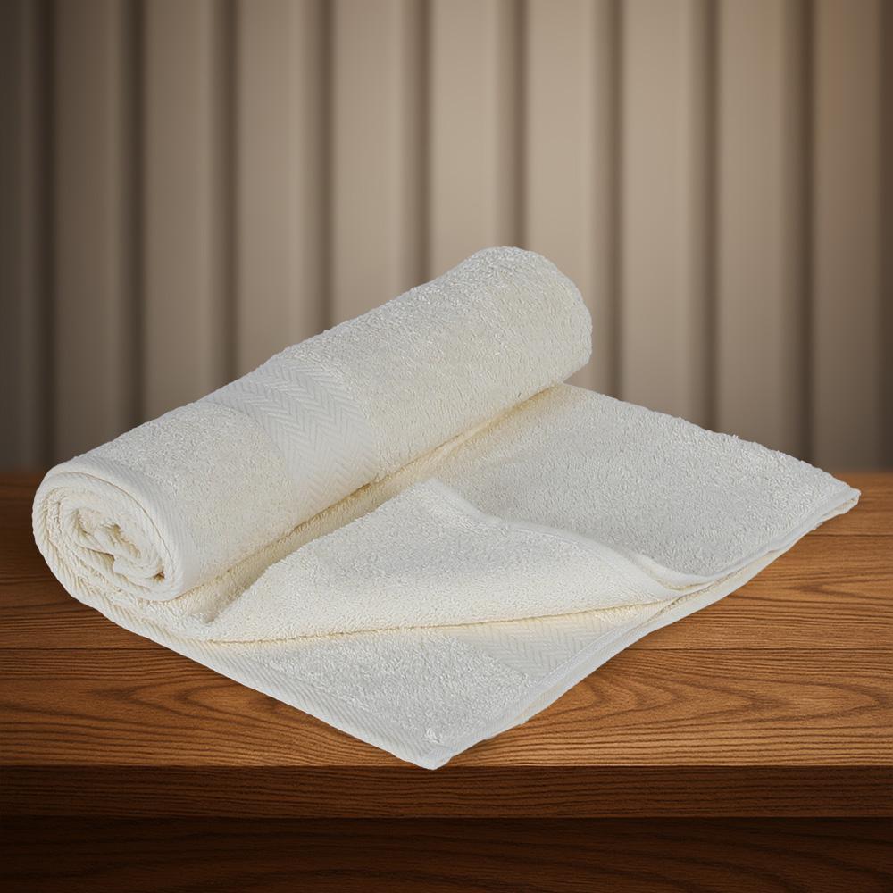 منشفة قطن - روماريسا - مقاس وسط - 70*140 - كريمي