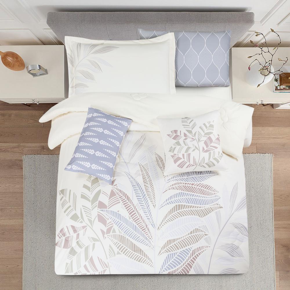 مفرش صيفي مفرد ونص 8 قطع - مارجو -سكري غامق