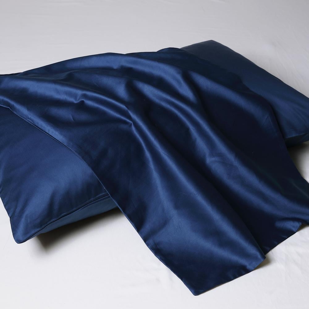 طقم بيت مخدة قطن  300غرزة  2 قطعة - داليسا - كحلي