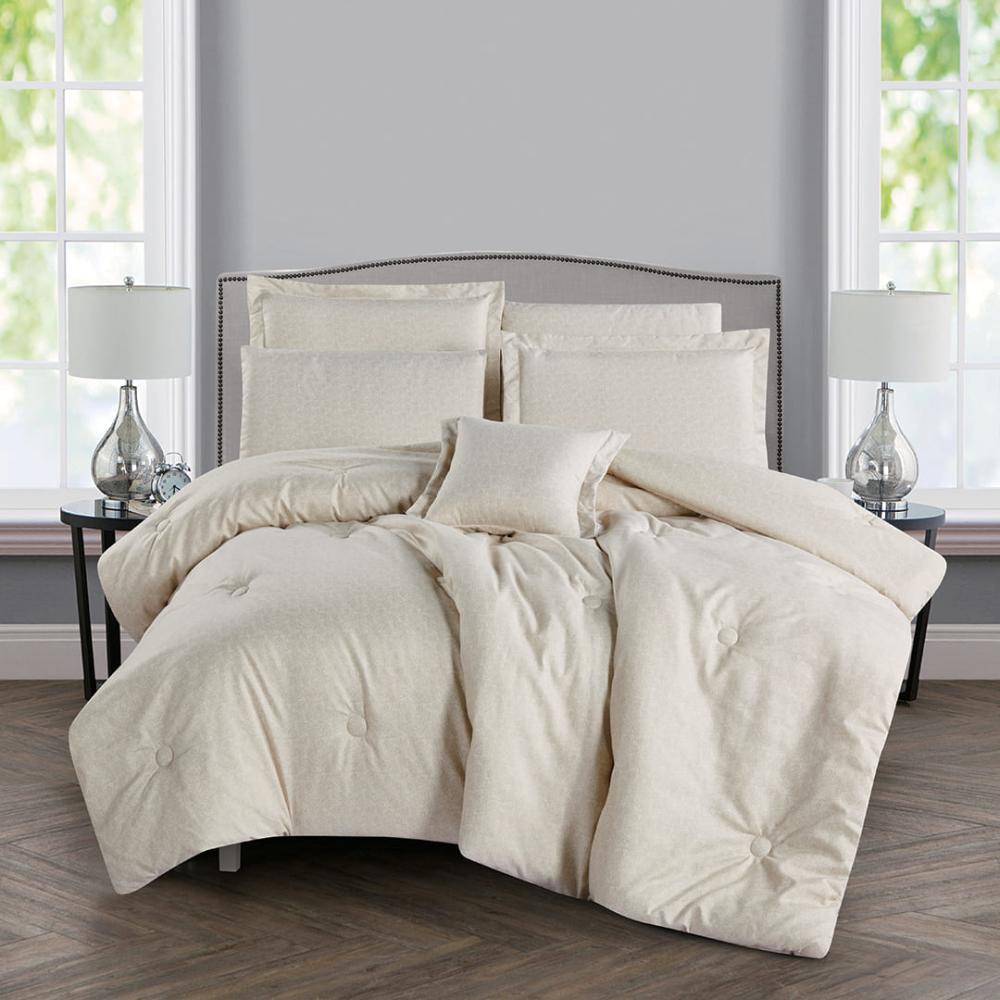 مفرش صيفي مفرد ونص 4 قطع - ليتشي - بيج فاتح