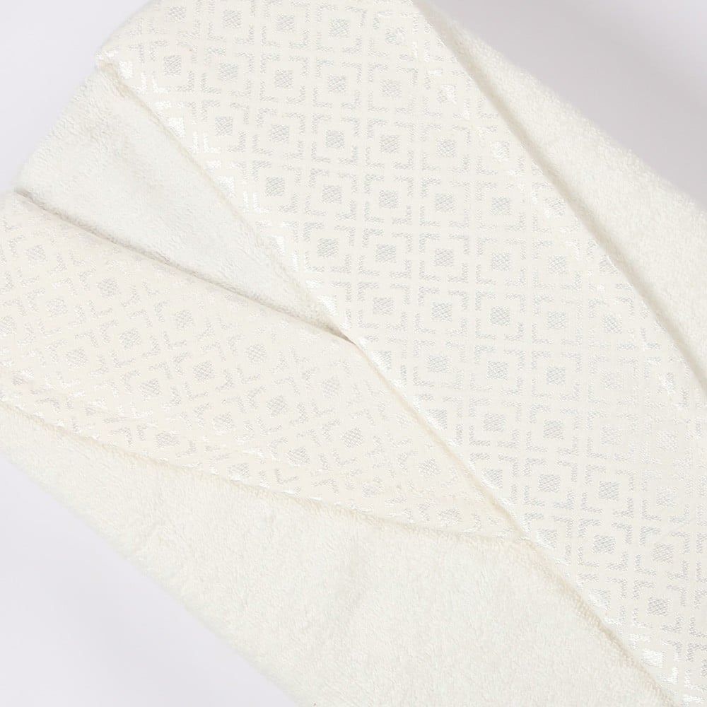 طقم روب حمام قطن بلغاري 8 قطع - جاردن - سكري - سماوي