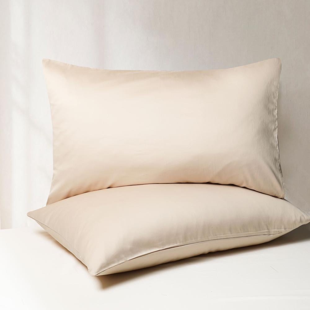 طقم بيت مخدة قطن 300غرزة 2 قطعة - داليسا - بيج غامق