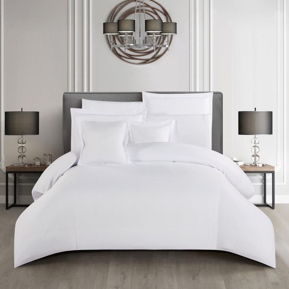 مفرش فندقي فاخر مزدوج ناعم 11 قطعة – سولين Soline- ابيض