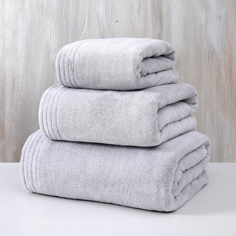 منشفة كورال فليس - إشيل - مقاس كبير - 90*180 - رصاصي