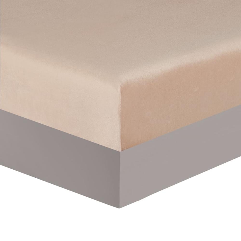 مفرش شتوي مزدوج مخمل فرو 6 قطع - اورنيلا - بيج فاتح