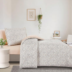 مفرش قطن صيفي مفرد ونص ٤ قطع - نولين -اوف وايت - بيج