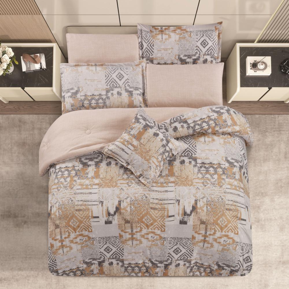 مفرش صيفي مفرد ونص 4 قطع - تيانا - كريمي - بيج