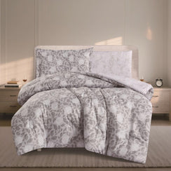 مفرش صيفي مفرد ونص 4 قطع - تيانا - رصاصي - رصاصي