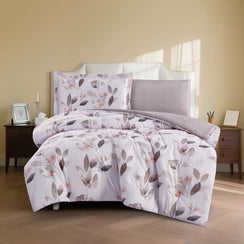 مفرش صيفي مفرد ونص 4 قطع - اديلين - اوف وايت - بيج غامق