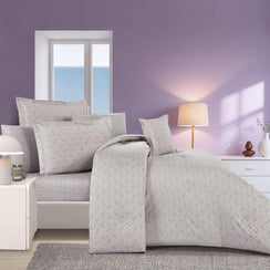 مفرش قطن  صيفي مقاس كوين 8 قطع - نوفارين - رمادي