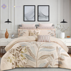 مفرش صيفي مزدوج 10 قطع - ريفيرا - بيج غامق