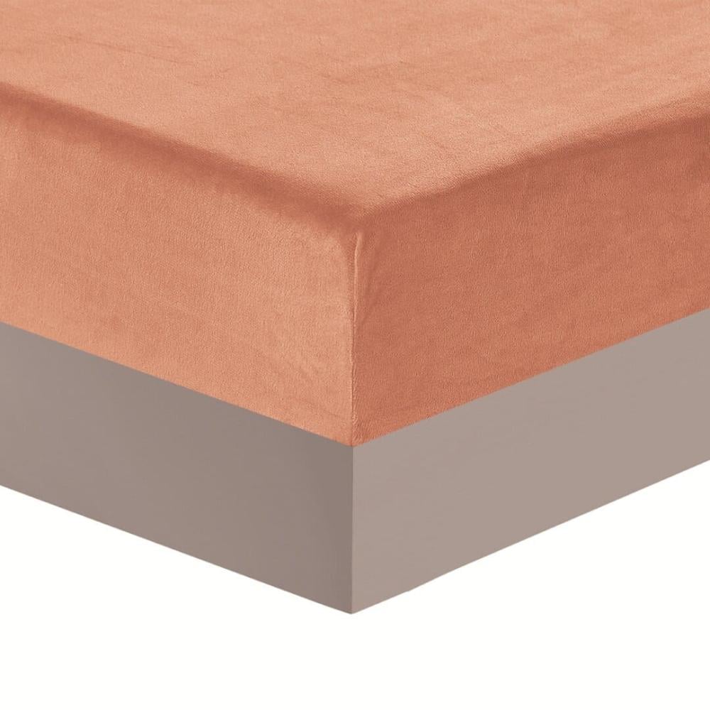 مفرش شتوي مخمل مفرد ونص 4 قطع - تالورا - أبيض - خوخي