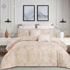 مفرش صيفي مزدوج 10 قطع - ريفيرا - بيج فاتح