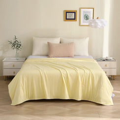 بطانية ايغلو الباردة مع تقنية تبريد مذهلة ودائمة - مقاس مزدوج - أصفر